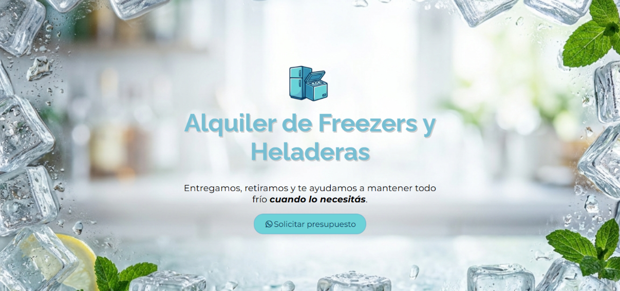 Pagina web de Freezio